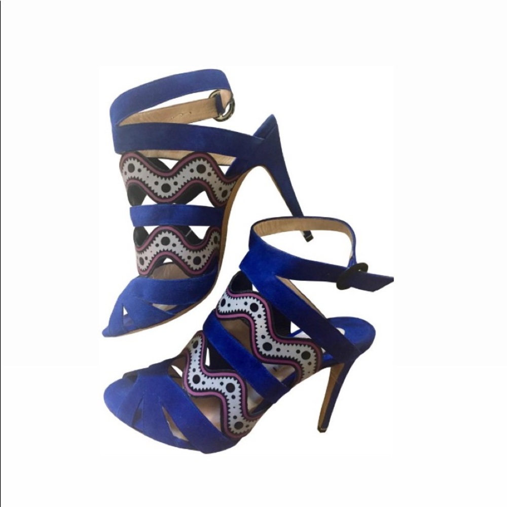 NEVER WORN Nicholas Kirkwood Strappy Suede Heels